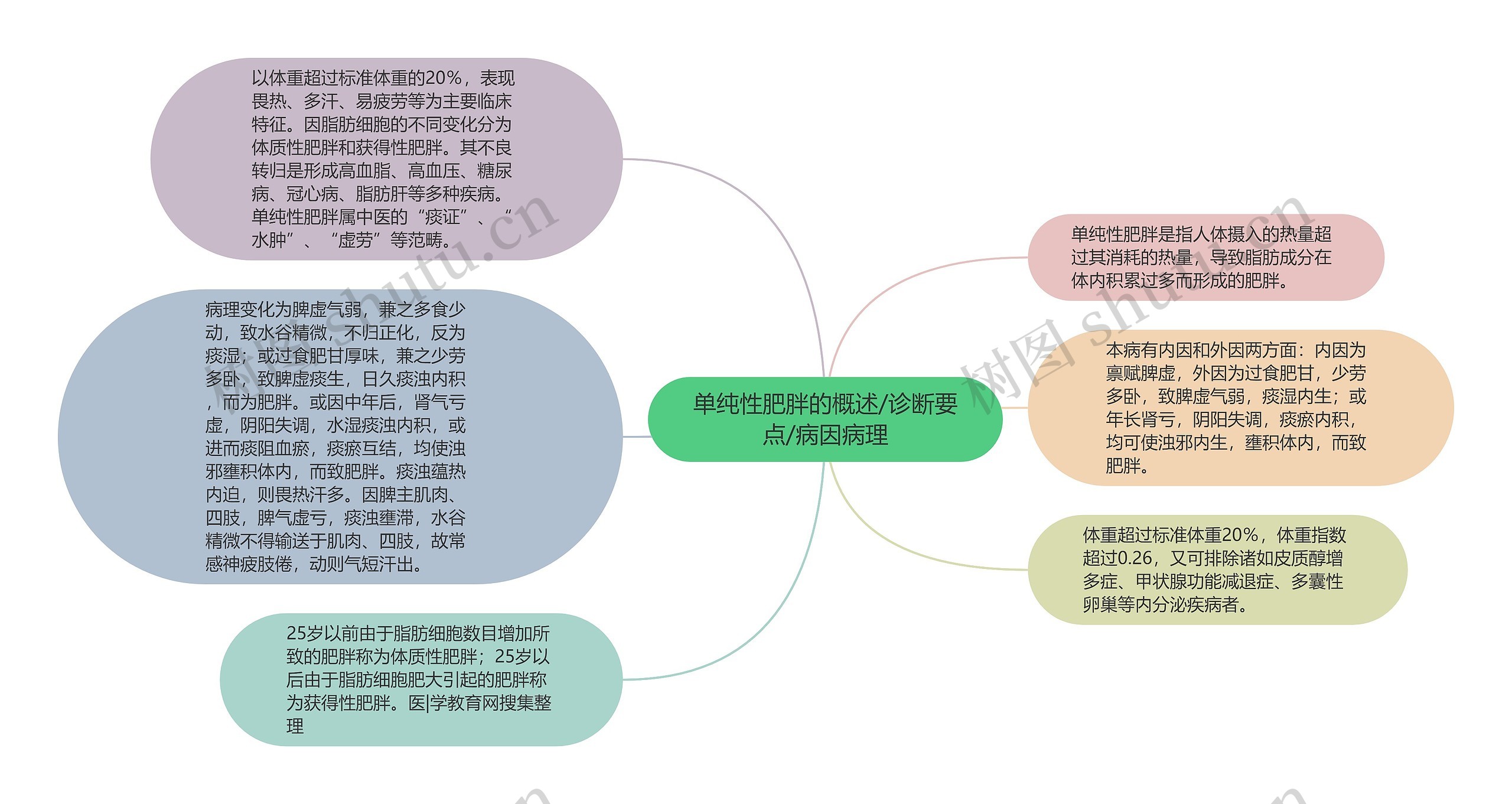 单纯性肥胖的概述/诊断要点/病因病理