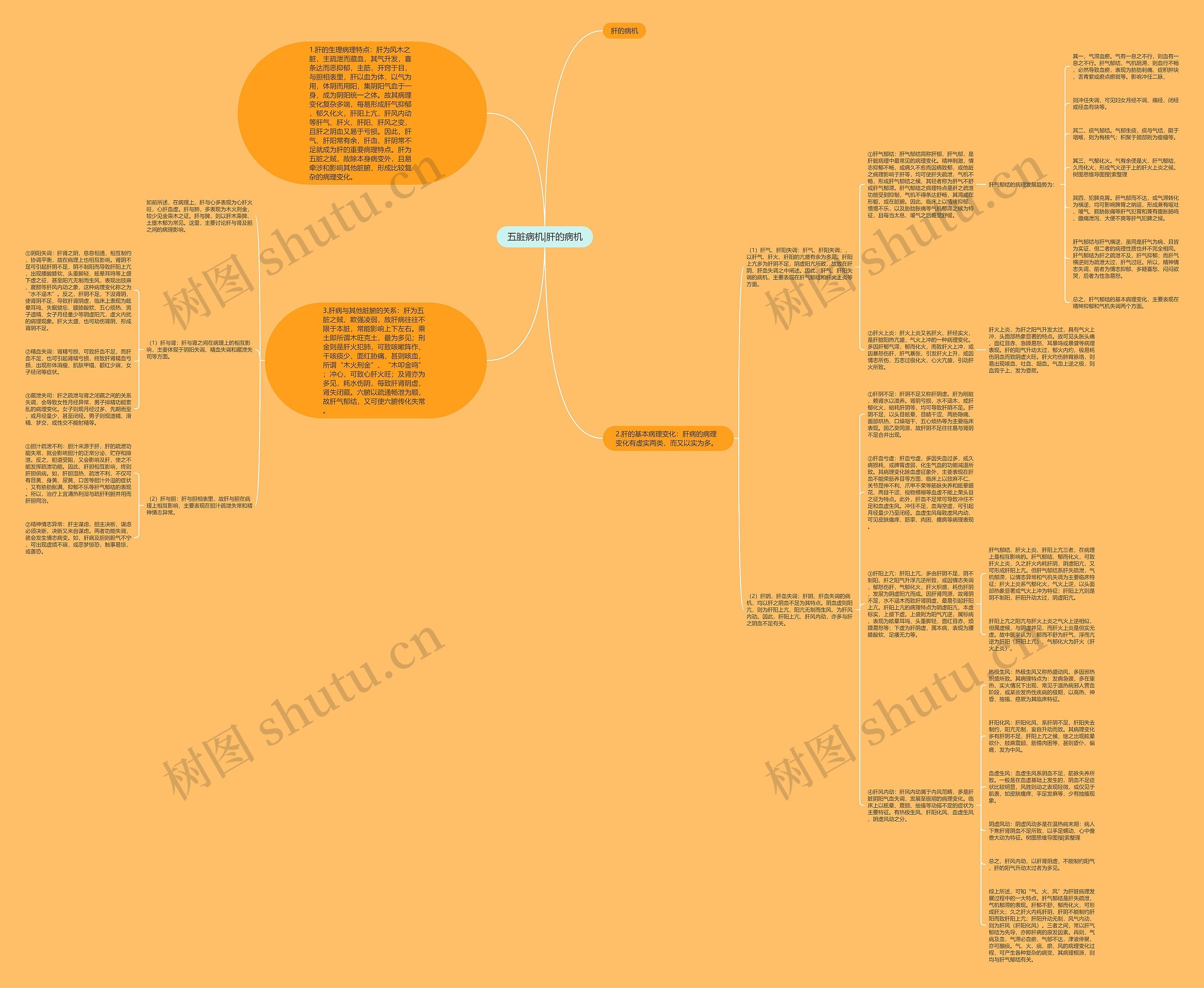 五脏病机|肝的病机思维导图高清图 五脏病机|肝的病机思维导图