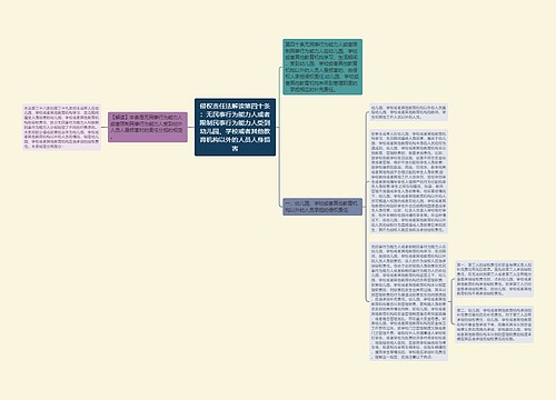 侵权责任法解读第四十条：无民事行为能力人或者限制民事行为能力人受到幼儿园、学校或者其他教育机构以外的人员人身损害