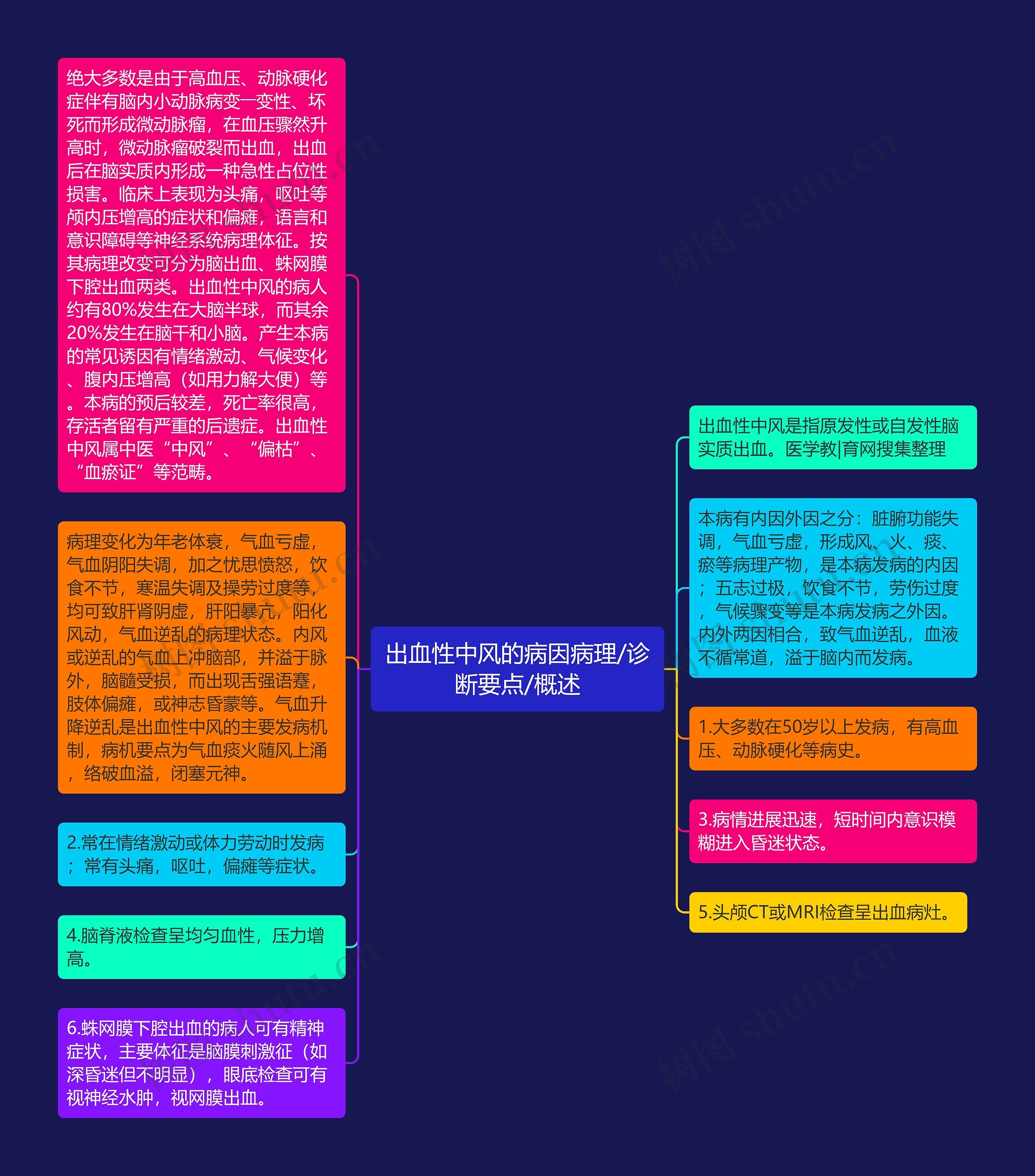 出血性中风的病因病理/诊断要点/概述