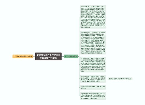 北海某大酒店工程款纠纷审理案债务纠纷案