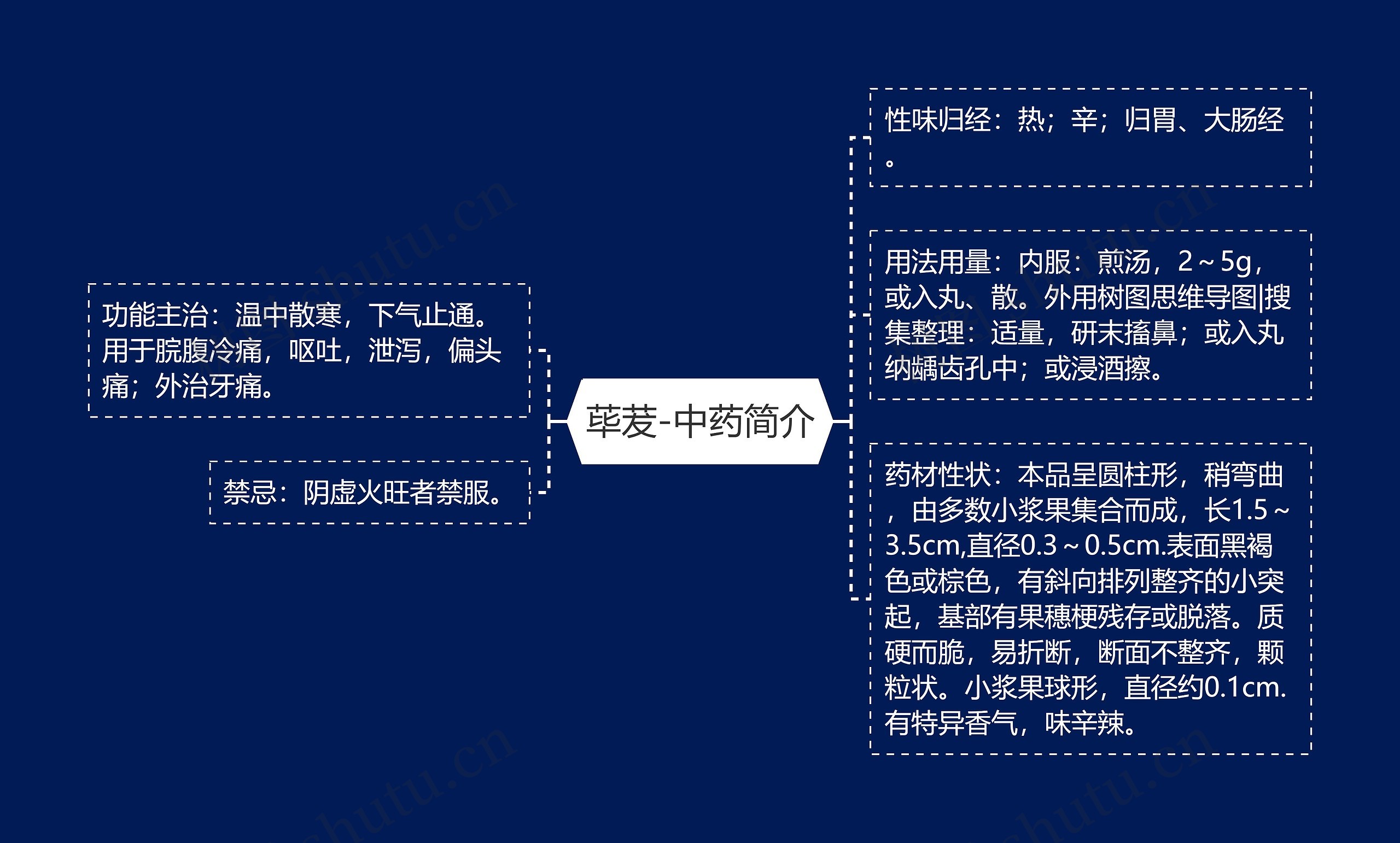 荜茇-中药简介思维导图