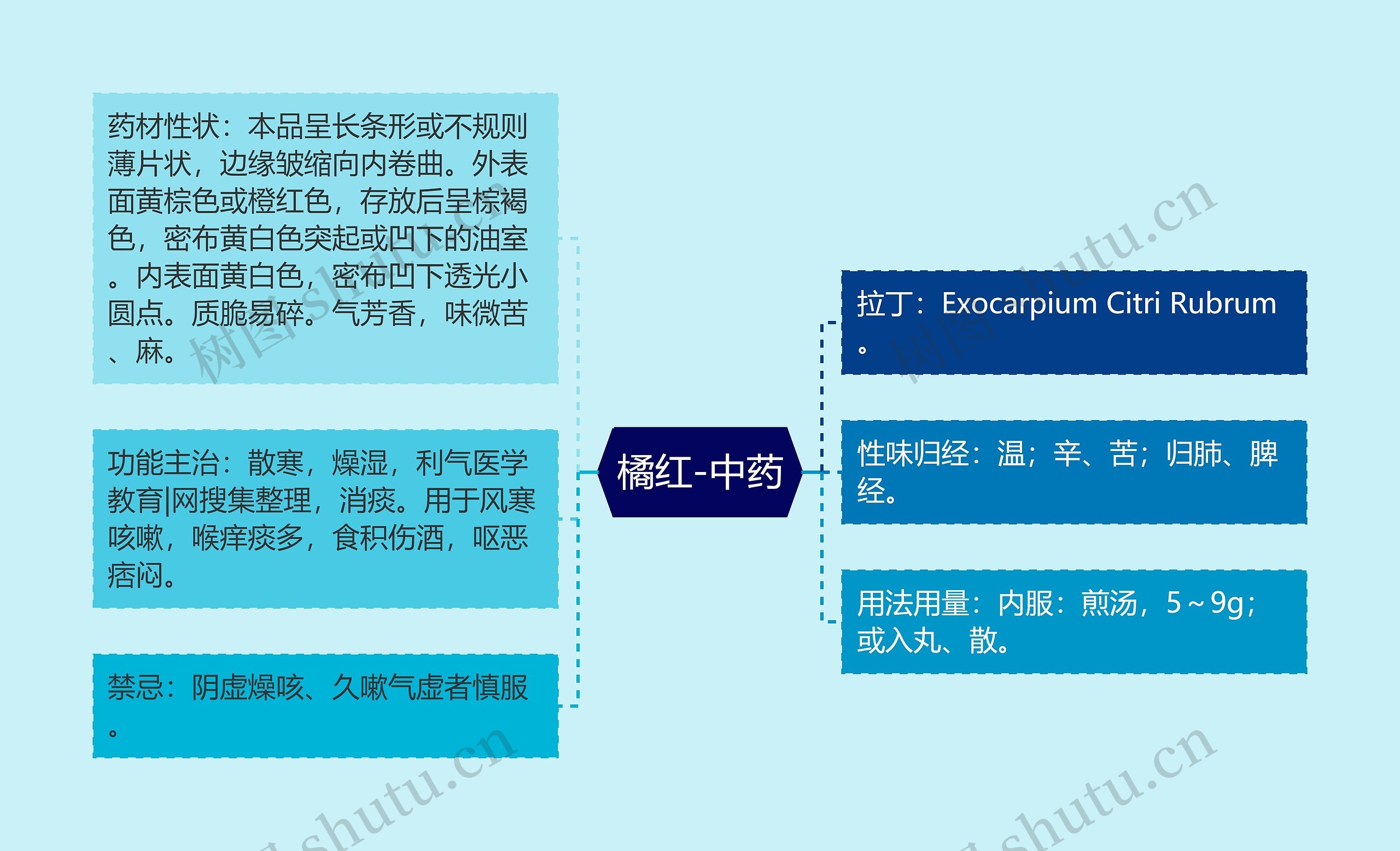 橘红-中药思维导图
