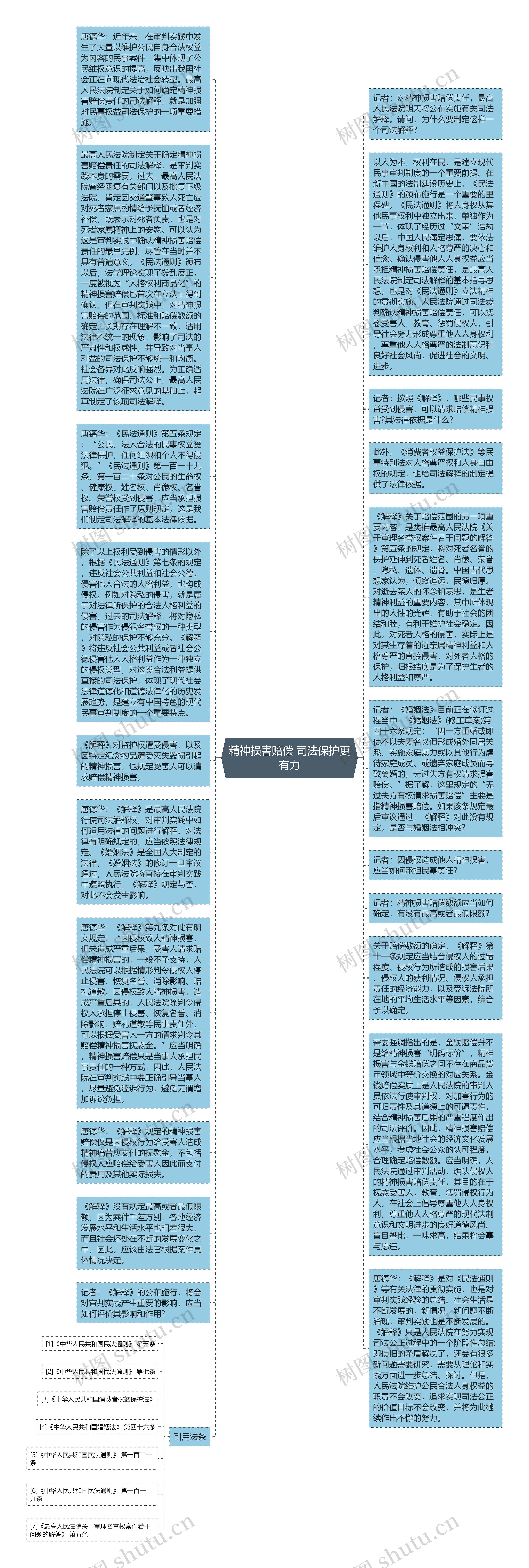 精神损害赔偿 司法保护更有力思维导图