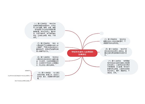 学校对未成年人应承担的法律责任