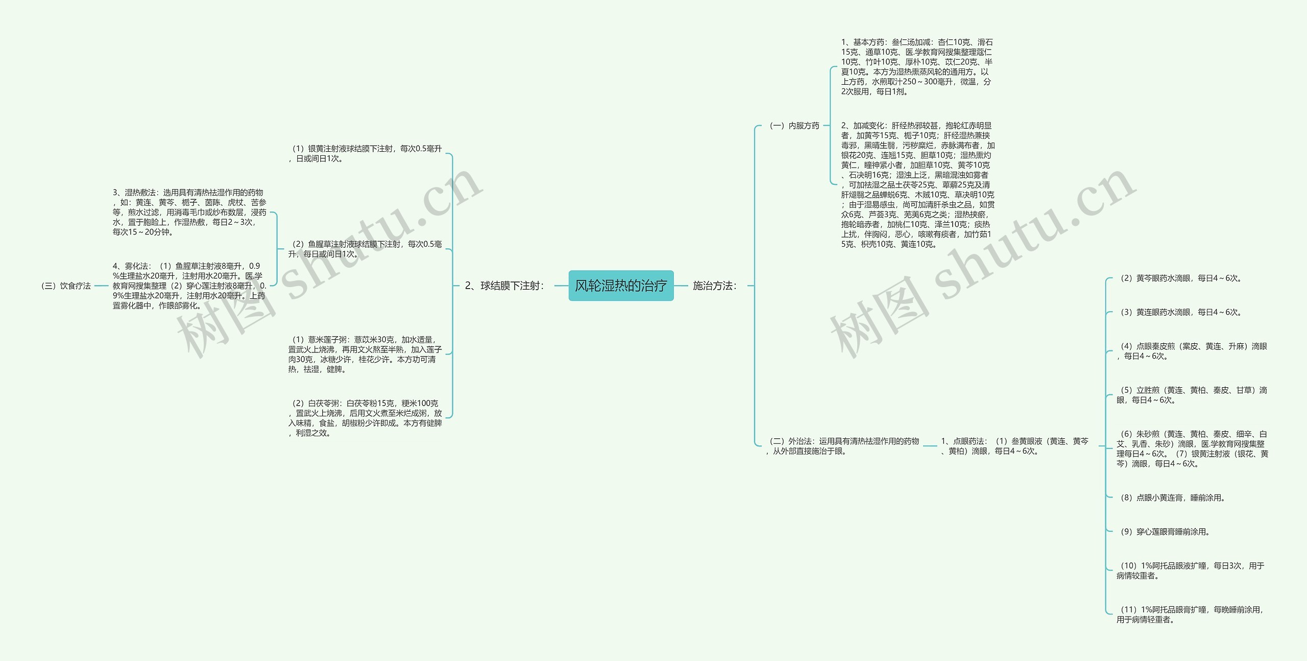 风轮湿热的治疗思维导图
