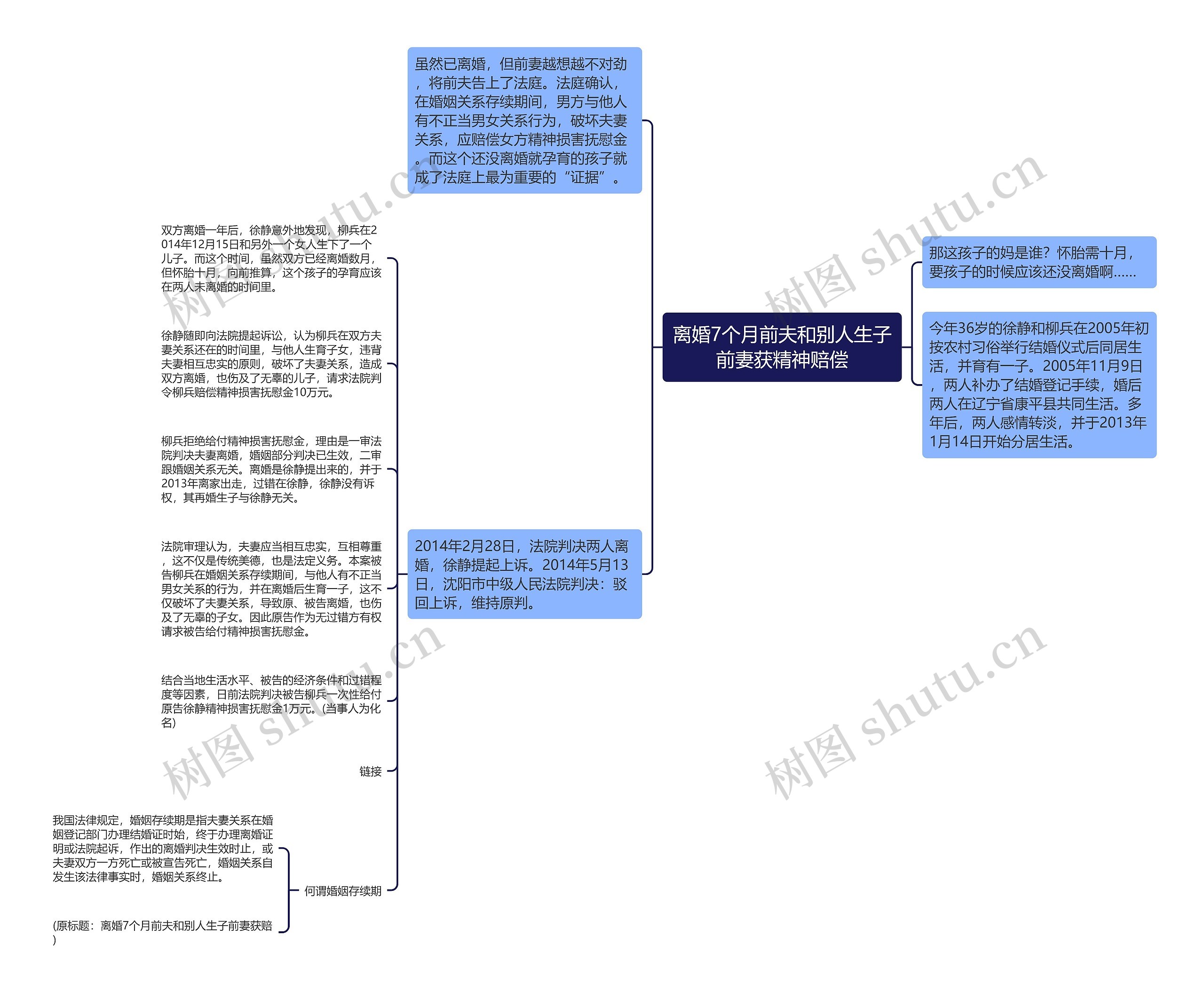 离婚7个月前夫和别人生子前妻获精神赔偿