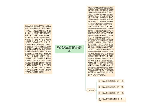 双务合同先履行抗辩权制度