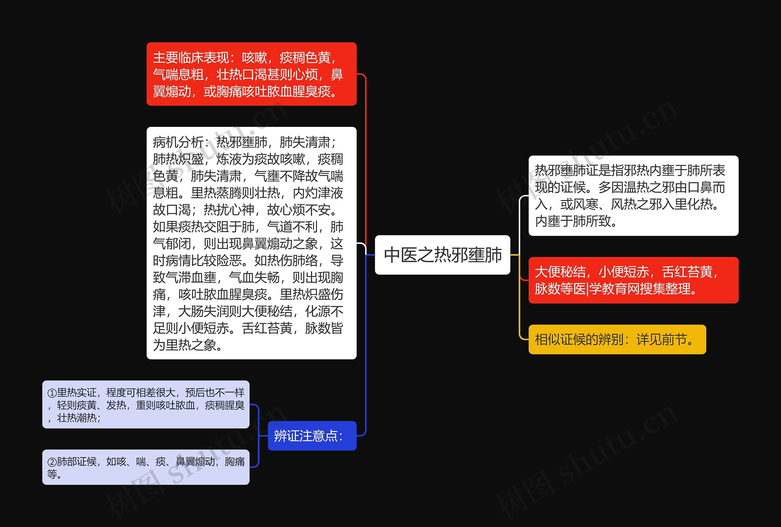 中医之热邪壅肺思维导图