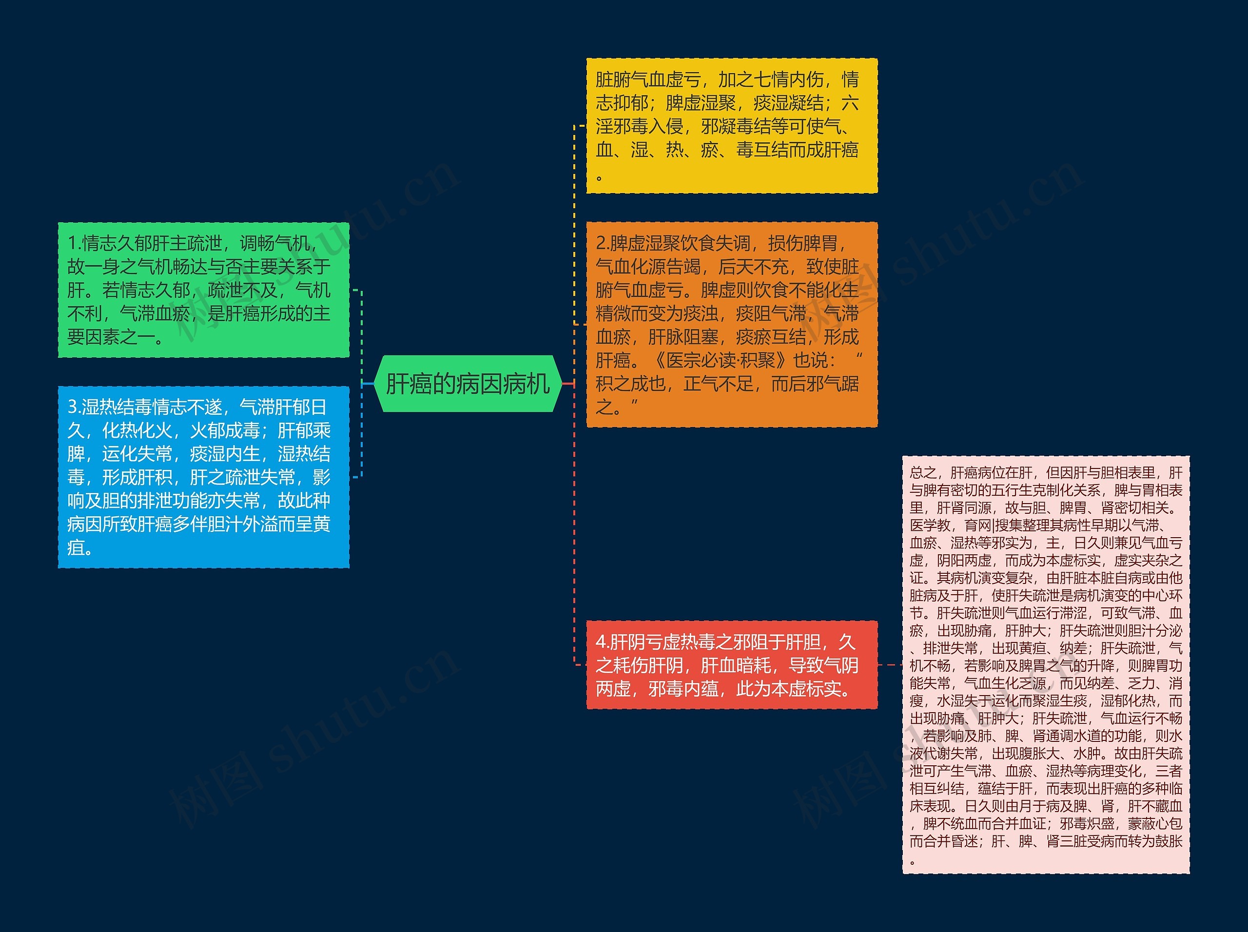 肝癌的病因病机思维导图