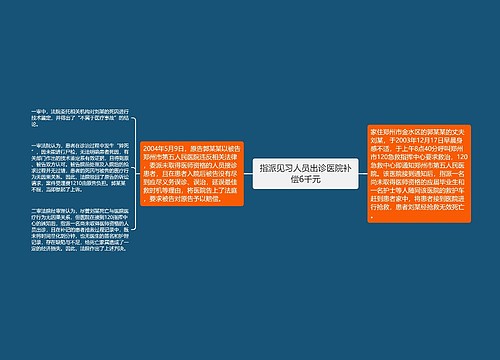 指派见习人员出诊医院补偿6千元