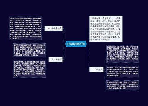 正常体质的分类