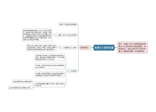 夫妻个人债务范围