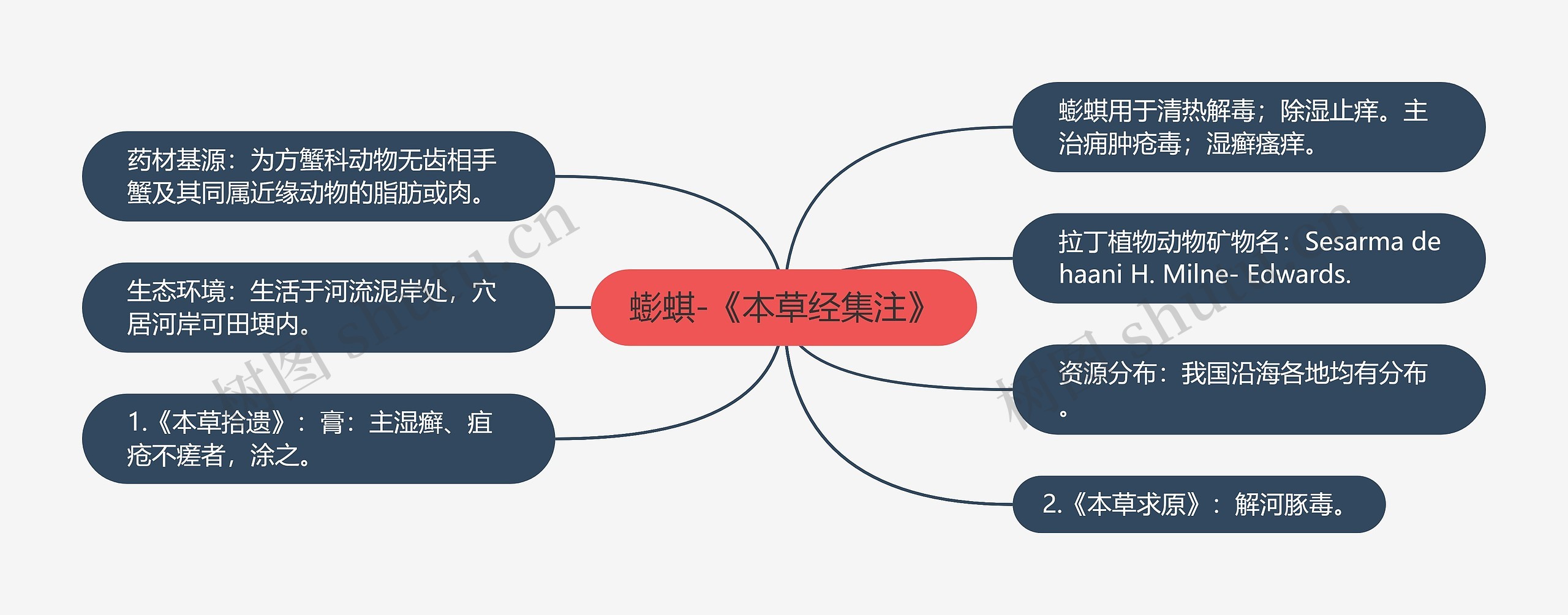 蟛蜞-《本草经集注》思维导图