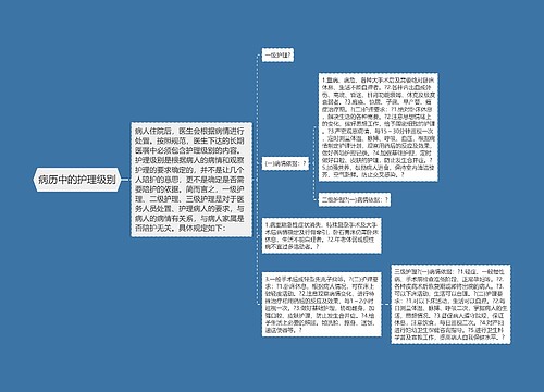 病历中的护理级别