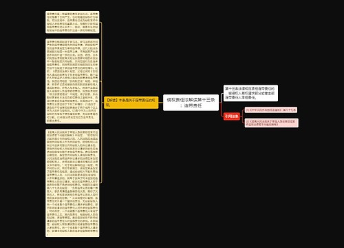 侵权责任法解读第十三条：连带责任