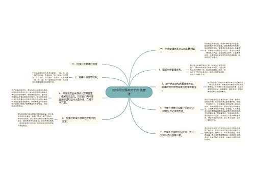 应如何加强政府的外债管理