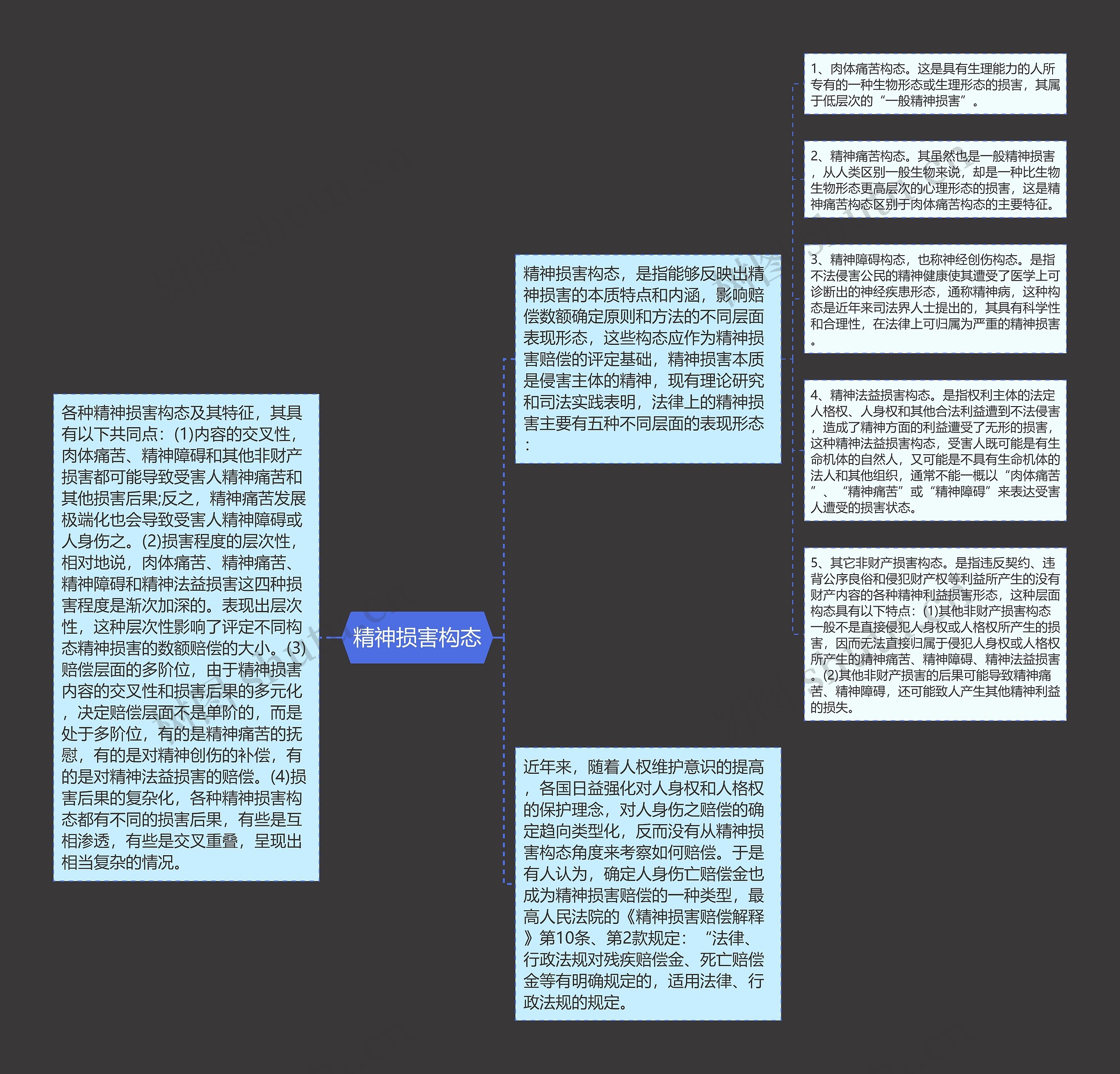 精神损害构态思维导图