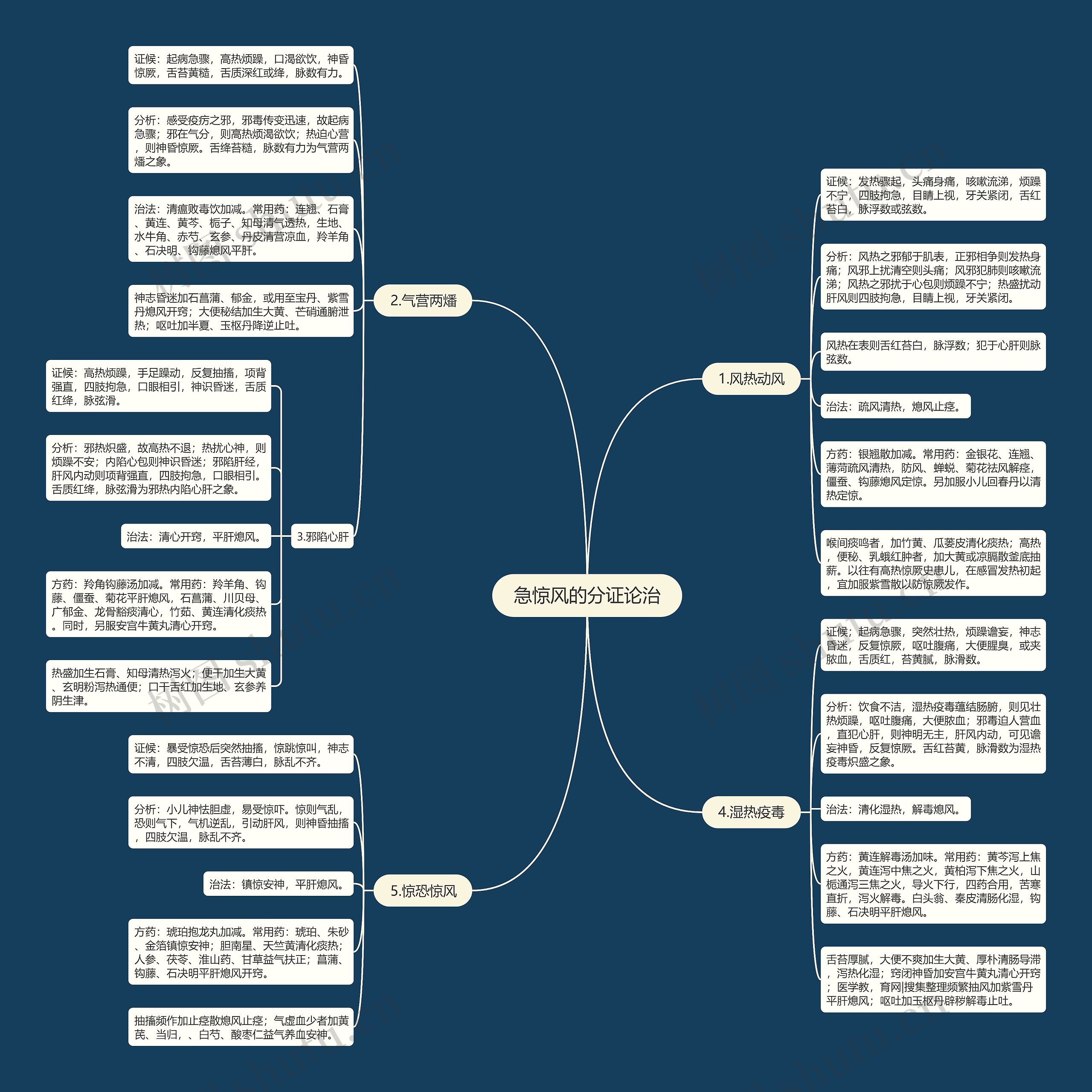 急惊风的分证论治思维导图