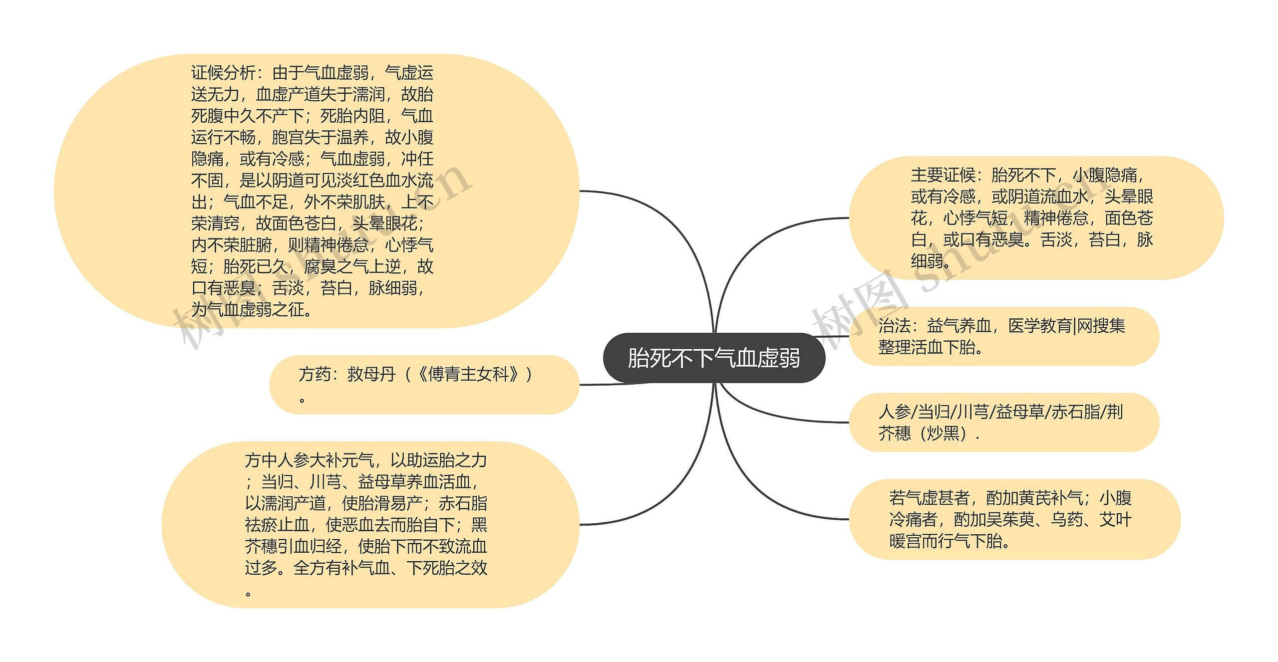 胎死不下气血虚弱思维导图