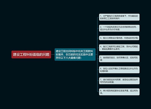 建设工程纠纷面临的问题