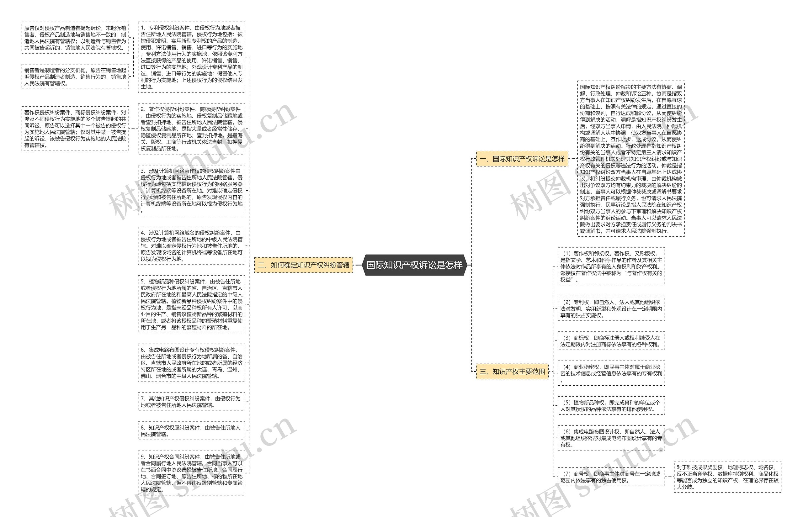 国际知识产权诉讼是怎样思维导图