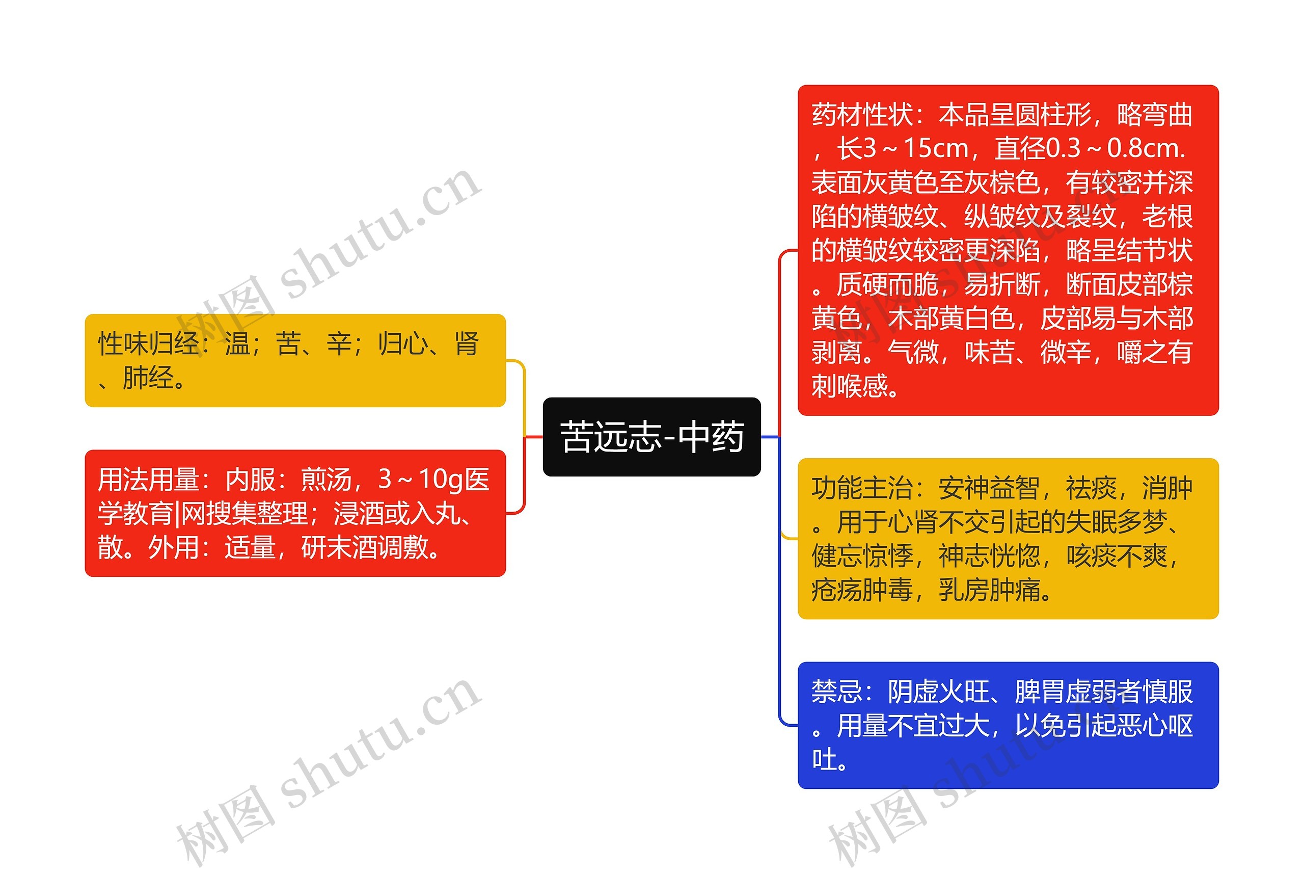 苦远志-中药思维导图