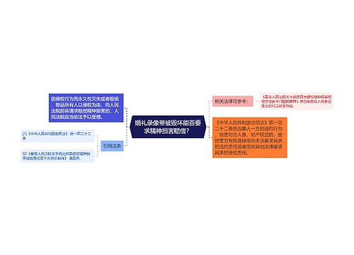 婚礼录像带被毁坏能否要求精神损害赔偿？