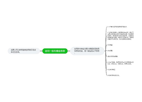 合同一般有哪些条款