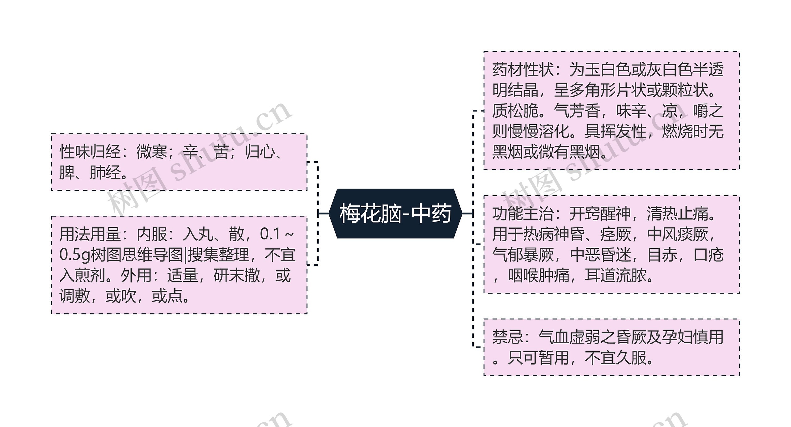 梅花脑-中药思维导图