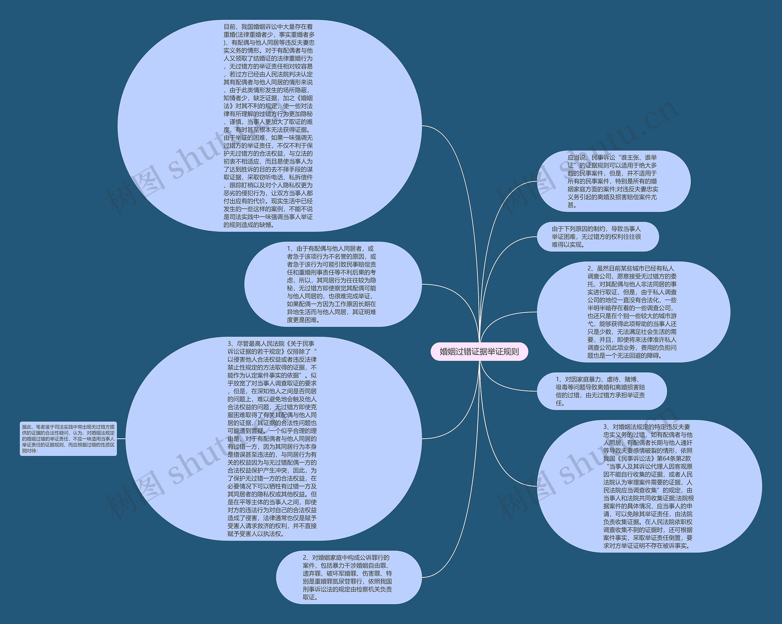 婚姻过错证据举证规则思维导图