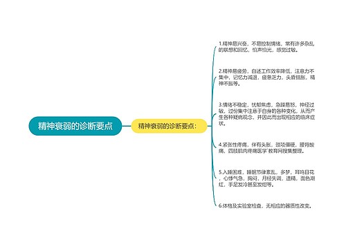 精神衰弱的诊断要点