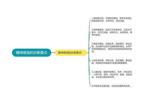 精神衰弱的诊断要点