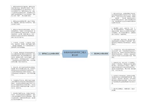 非政府性投资项目工程欠款分析