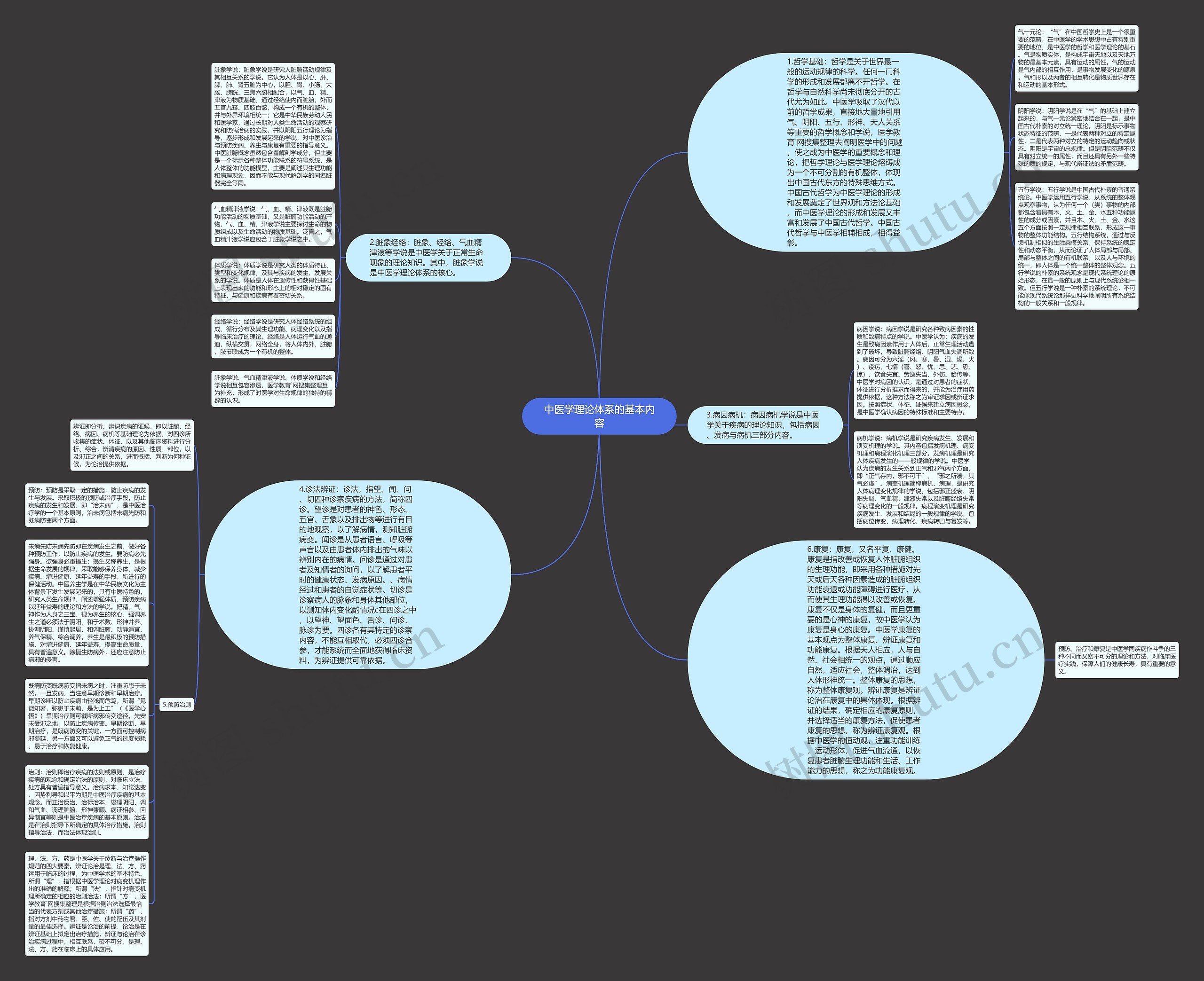 中医学理论体系的基本内容思维导图