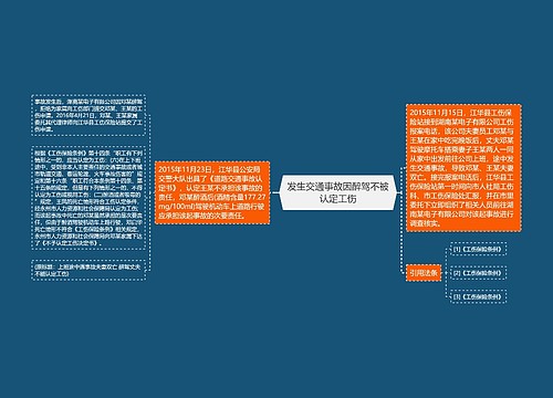 发生交通事故因醉驾不被认定工伤