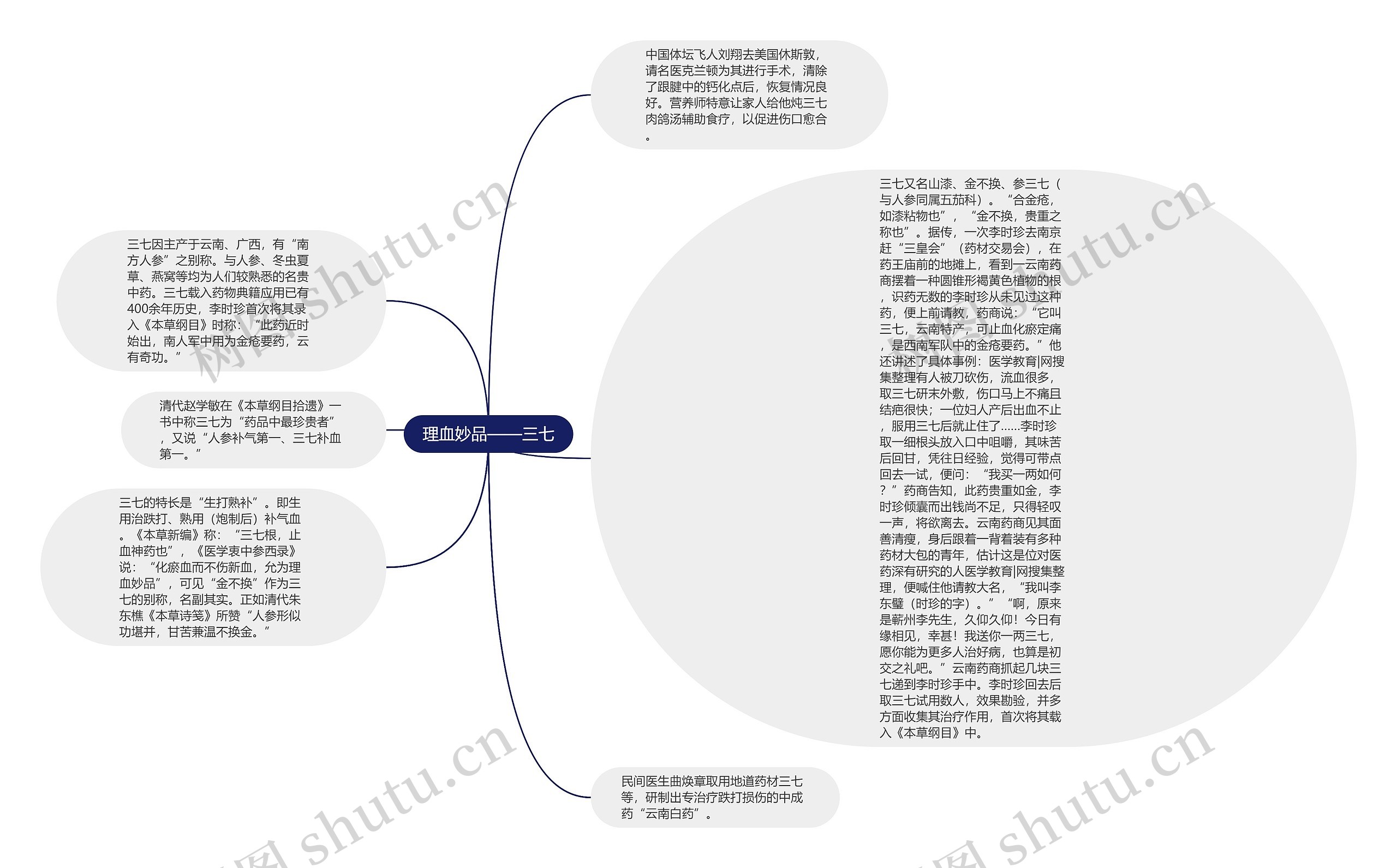 理血妙品——三七思维导图