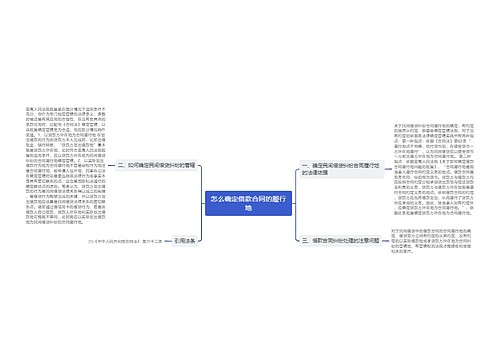 怎么确定借款合同的履行地