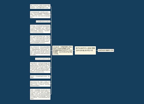 旅行社组织30人旅游 回昌途中出车祸 致9死21伤　　