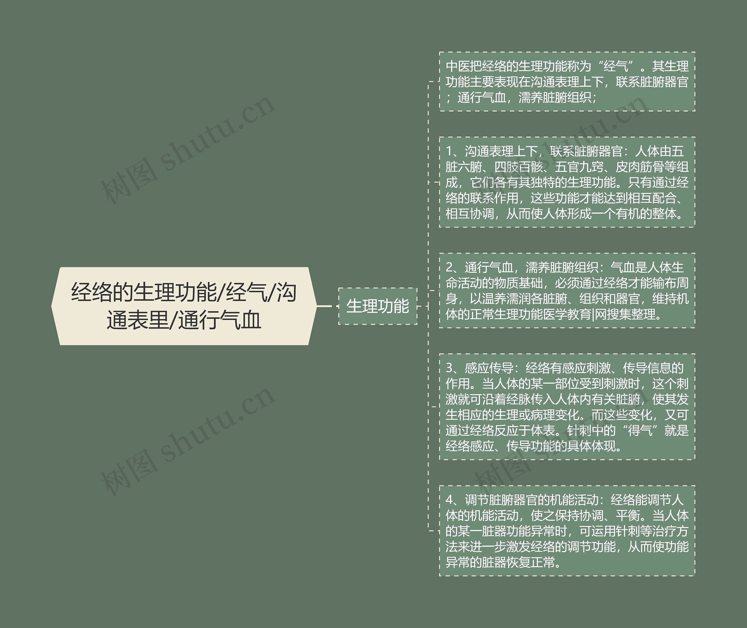 经络的生理功能/经气/沟通表里/通行气血