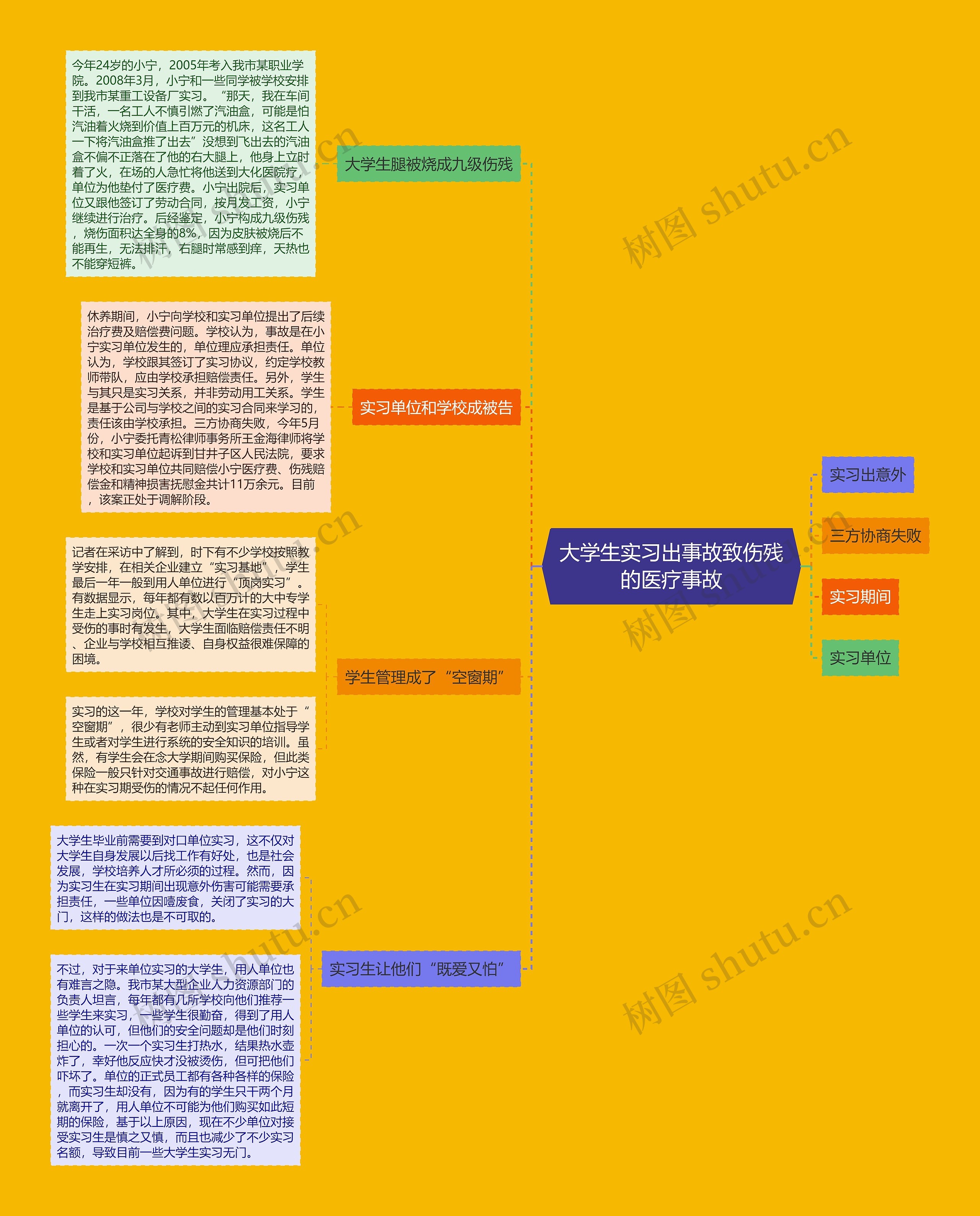 大学生实习出事故致伤残的医疗事故