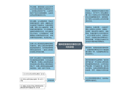 精神损害赔偿民事责任形式的承担