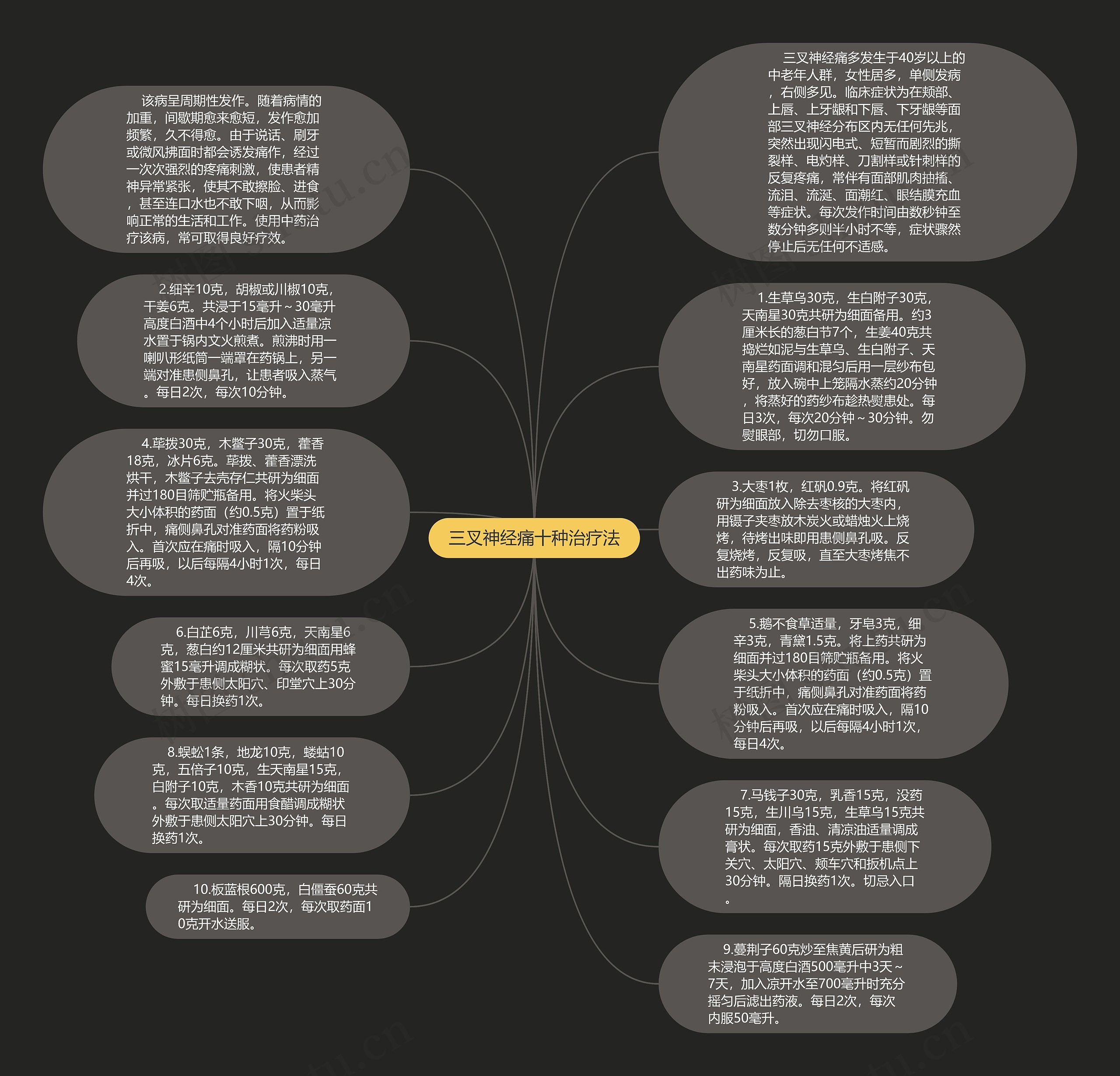 三叉神经思维导图图片