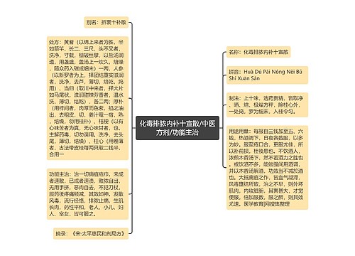 化毒排脓内补十宣散/中医方剂/功能主治