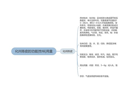 化州陈皮的功能|性味|用量