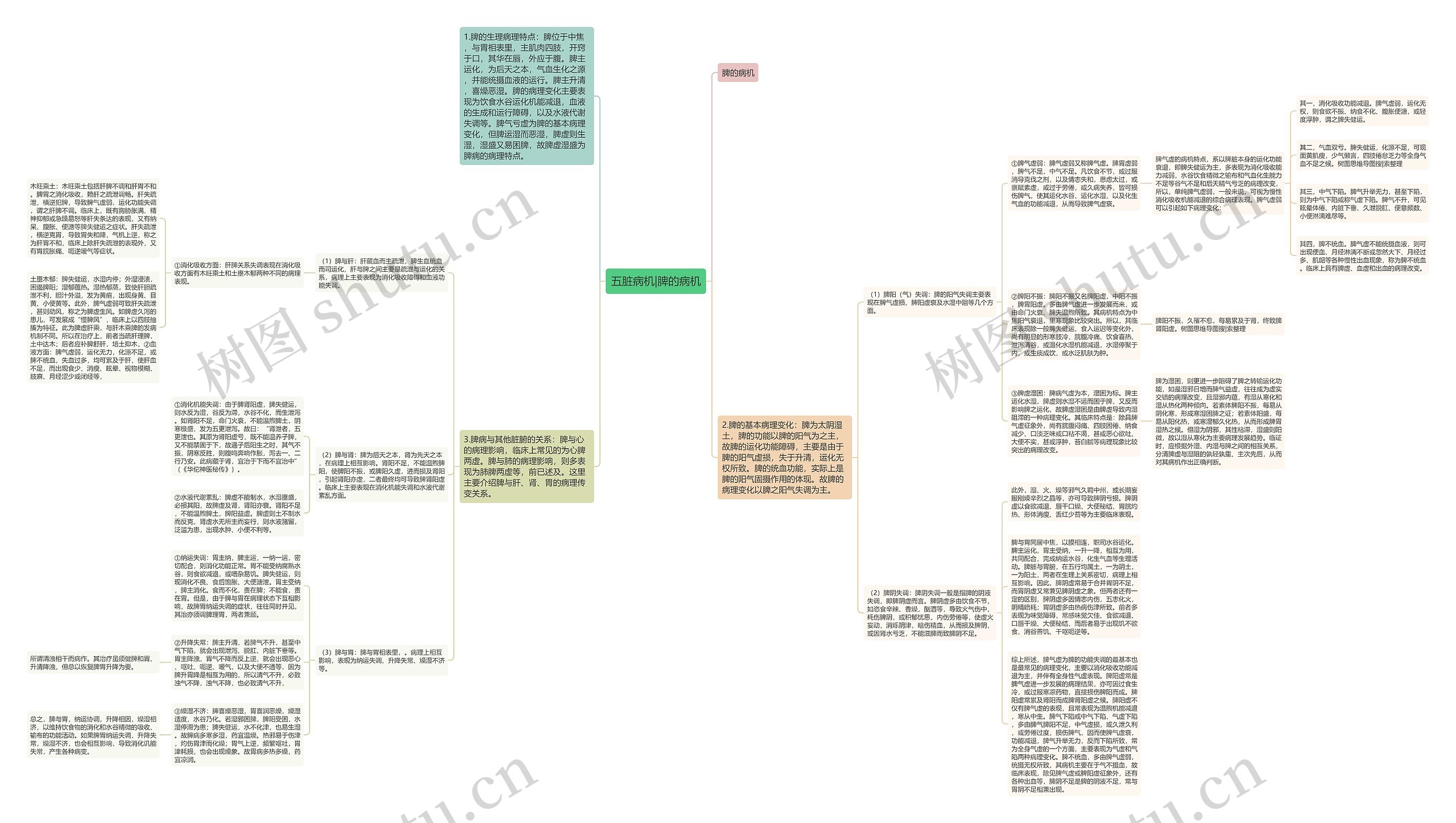 五脏病机|脾的病机思维导图