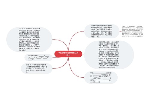 学生思想安全教育责任合同书