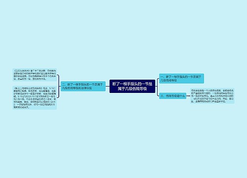 断了一根手指头的一节是属于几级伤残等级