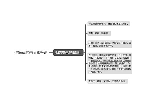 伸筋草的来源和鉴别