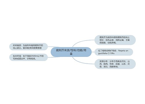 藏荆芥来源/性味/功能/用量